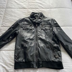 Large leather jacket
